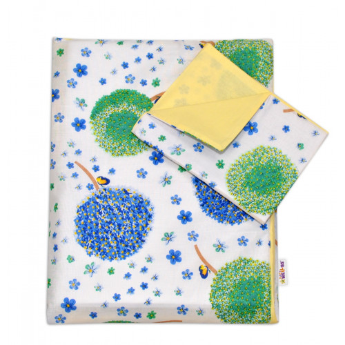 Mamo Tato 3-dielny set do postieľky s mantinelom - Púpavy modré