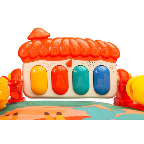 Vzdelávacia edukačná hracia podložka so zvukmi TOYZ ZOO - oranžová