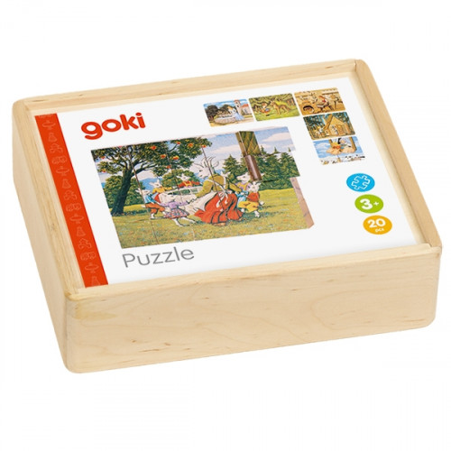 Goki Drevené kocky Rozprávky 20 ks
