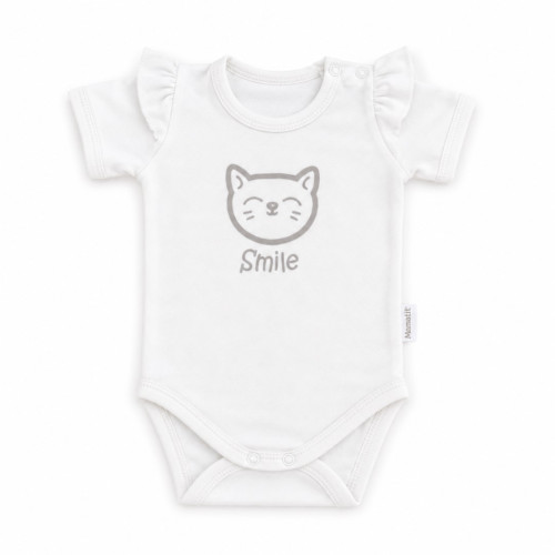 2D sada - body s krátkym rukávom Cat + tutu suknička cream, veľ. 86