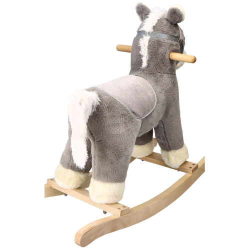 Hojdací Koník Šedák Adam Toys so zvukom - šedá