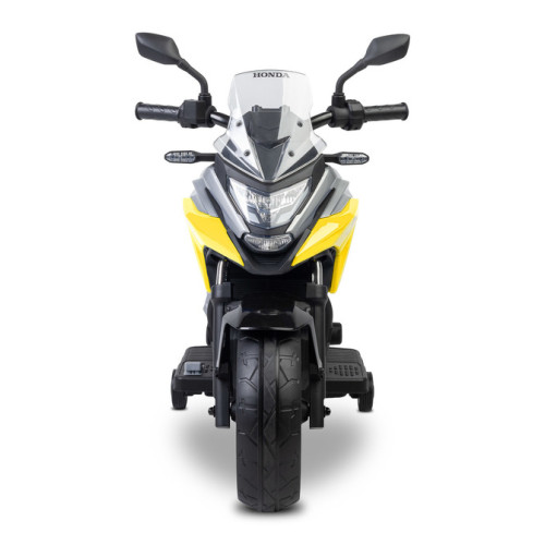 Elektrická motorka Honda NC750X pre deti – LED, USB, 3-8 rokov, žltá, čierna