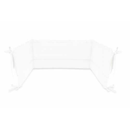 Mantinel s volánikom do postieľky 120 x 60 cm, Royal - biely