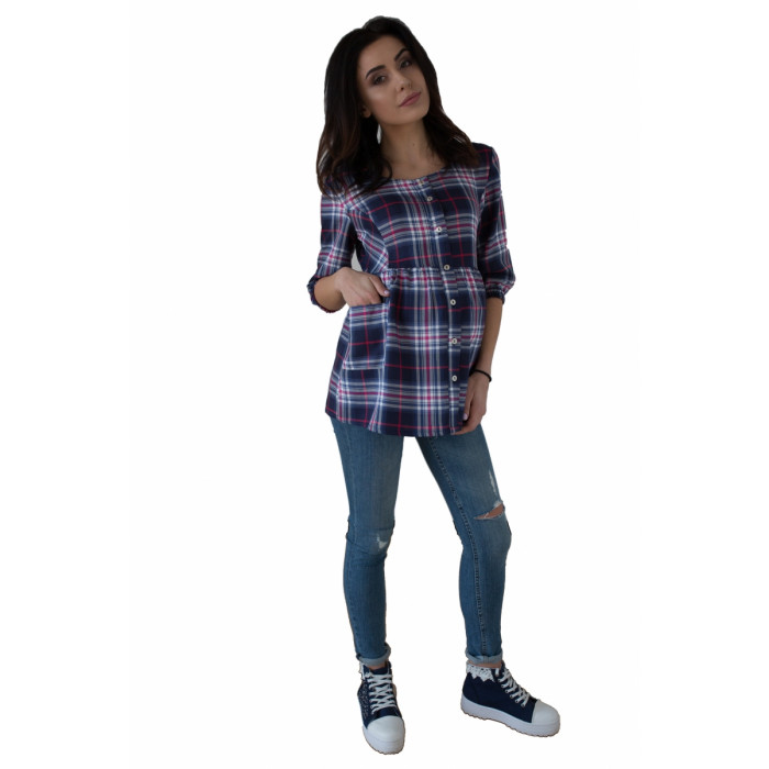 Be MaaMaa Tehotenská tunika Kr. rukáv - kostka, vel. S