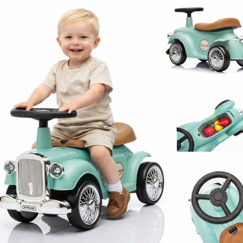 Retro odrážadlo pre deti s úložným priestorom - mint