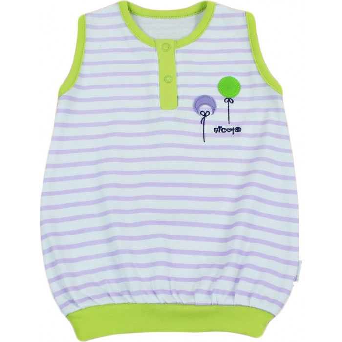 Nicol Triko kr.rukáv, vel. 68 - BALONKY, fialové prúžky