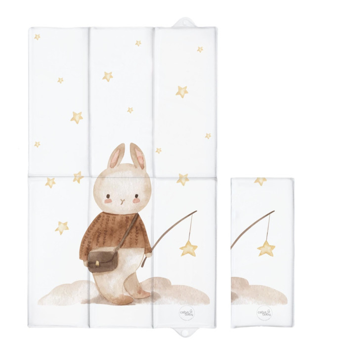 Cestovná prebaľovacia podložka 40×60 cm Basic – skladacia na cesty - Bunny