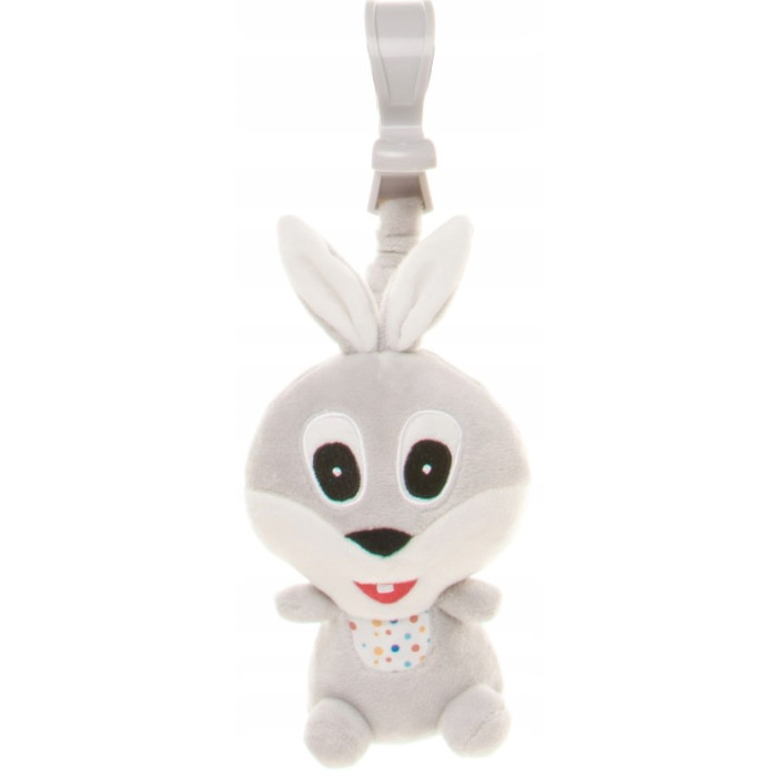 Závesná plyšová hračka s pískatkom, Rabbit, sivá