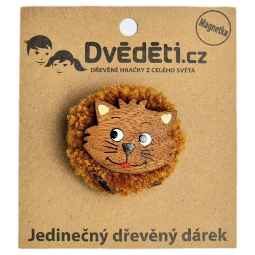 2Kids Toys Drevená magnetka veľká brmbolec Mačka