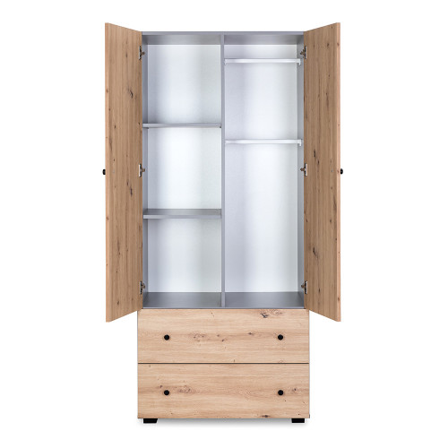 Skriňa Paula - grafit/dub