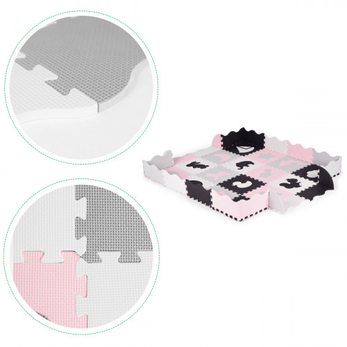 Pěnové puzzle pre deti, podložka Tvary a zvieratká