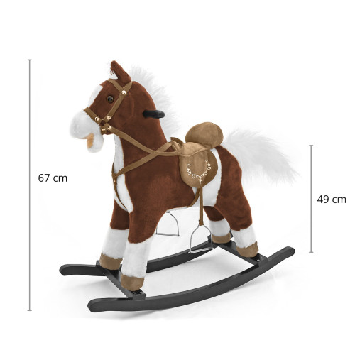 Hojdací koník Mustang Dark Brown – Milly Mally