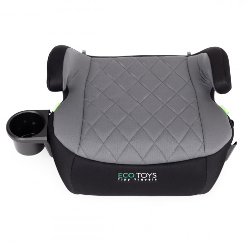 Detský autopodsedák do auta s ISOFIXom a držiakom na nápoje i-Size 125–150 cm, sivý