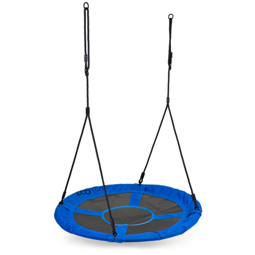 Záhradná hojdačka pre deti bocianie hniezdo 100 cm - čierna, modrá