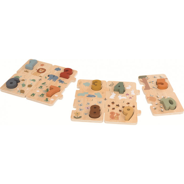 Drevené Puzzle Počítanie so zvieratkami, 20 dielov