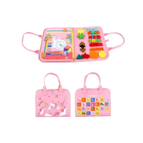 Senzorická busy kniha Jednorožec I – motorická látková kniha pre deti, 2Kids Toys