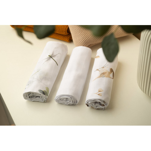 Mušelínové plienky pre bábätko SOFT 3 ks - 70x80 cm