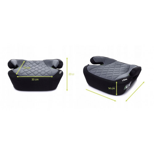 Autosedačka/podsedák HI-FIX ISOFIX I-SIZE, čierna/sivá