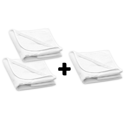 Chránič matraca do postieľky BASIC 2+1, 120x60cm, nepremokavý - biely