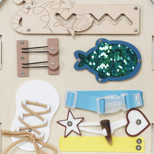 Montessori  Activity board Domček šedý