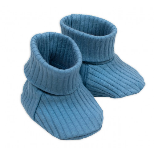 Rastúci rebrovaný overálek, čiapočka a topánočky, 3D, Nature - jeans