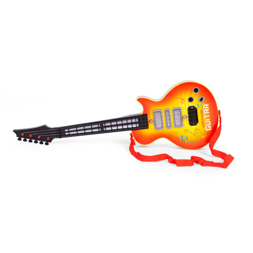 Detská rocková gitara s výučbou hry na gitare, s infračerveným senzorom a melódiami