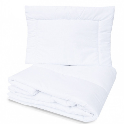 Perinka a vankúš do postieľky 135x100 + 40x60 Baby Nellys - biele