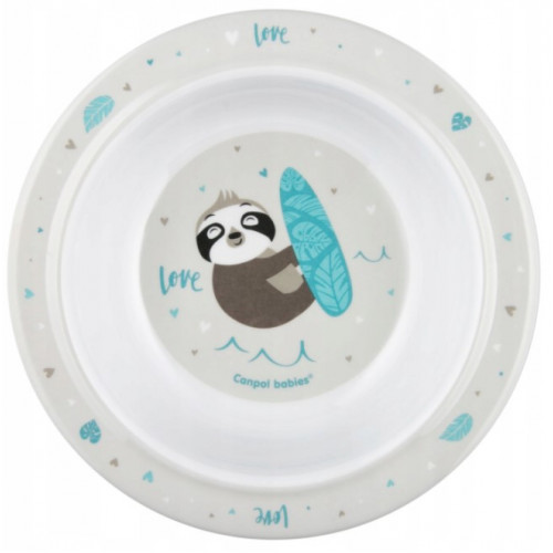 Canpol Babies Melamínová miska, Exotic Animals - sivá