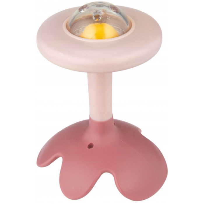 Canpol Babies Senzorická hrkálka s hryzátkom, ružová