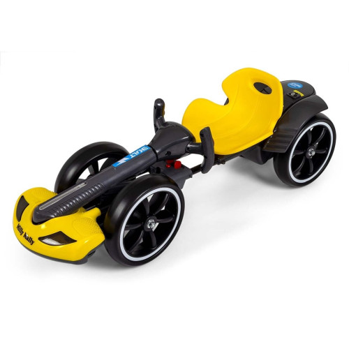 Elektrický gokart BOLT, detská motokára s diaľkovým ovládaním, LED, Bluetooth, žlté