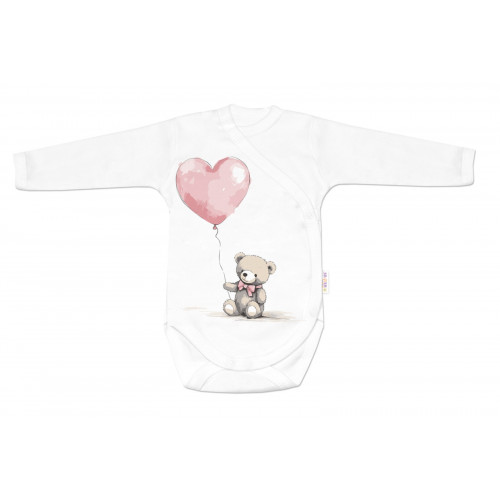 Súprava do pôrodnice pre bábätko 4D Teddy Love, Baby Nellys - biela/ružová, veľ. 62