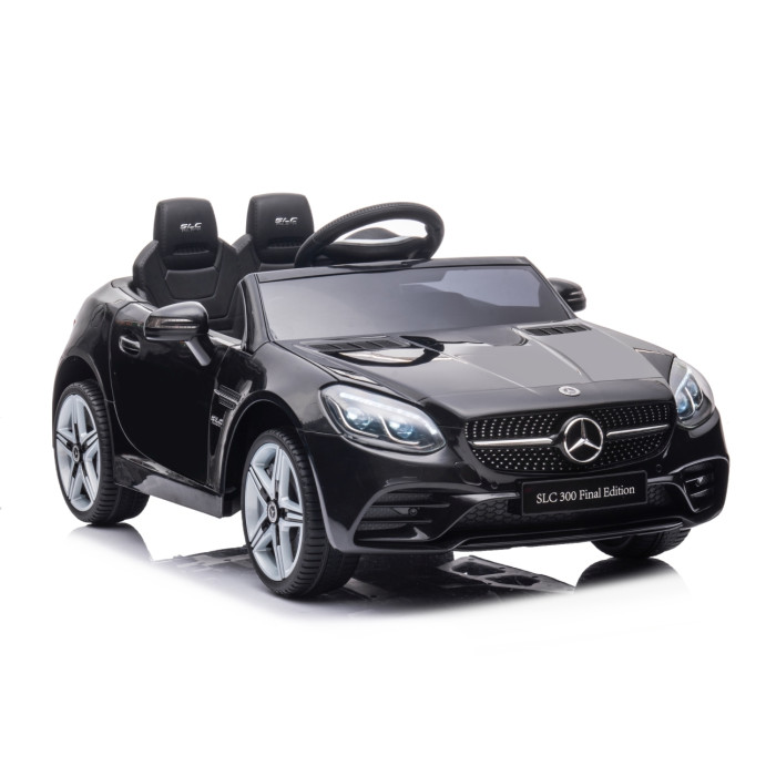 Elektrické autíčko Mercedes SLC-300 s diaľkovým ovládaním a LED svetlami, čierne