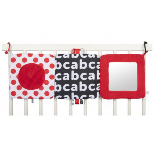 Veľké kontrastné zrkadlo Canpol Babies - čierna, biela, červená