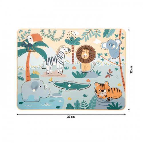 Vkladacie puzzle so zvukmi Safari