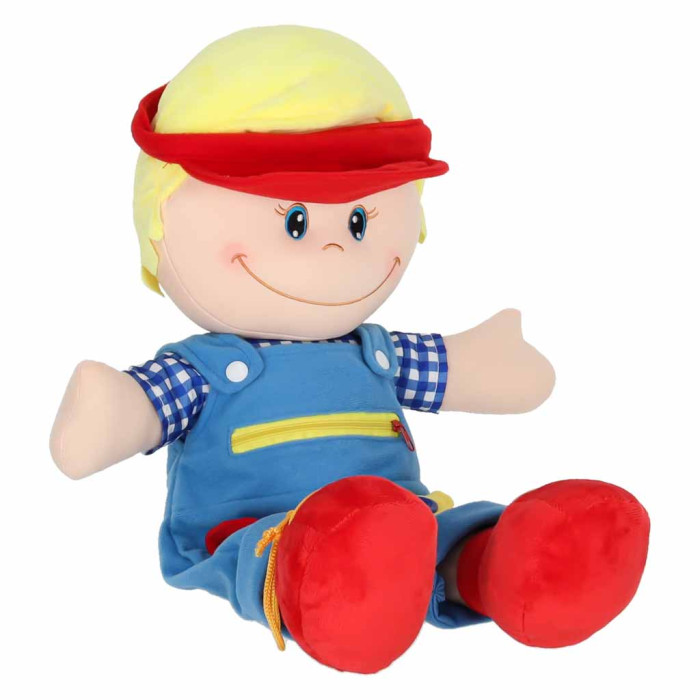 Montessori látková bábika Maxík – senzorická maznavá bábika, 46cm, XXL