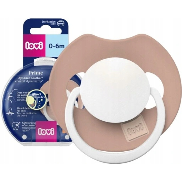 Cumlík LOVI Prime Glow 0-6m, svietiaci, Blush