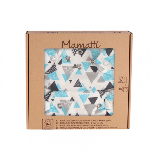 Mamatti Látková plienka EKO sada - nohavičky + 2 x plienka, veľ. 5 - 14 kg, Cool