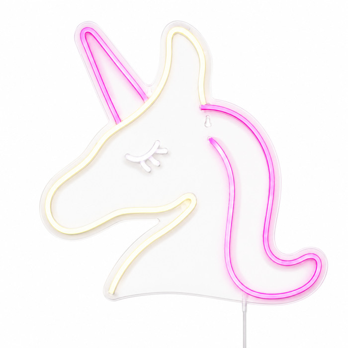 2Kids Toys LED NEON LIGHT lampička Jednorožec ružovobiely