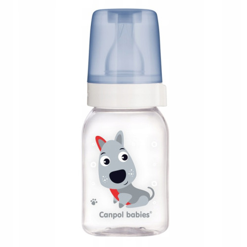 Canpol Babies Sklenená fľaštička 120 ml, rôzne farby, motívy