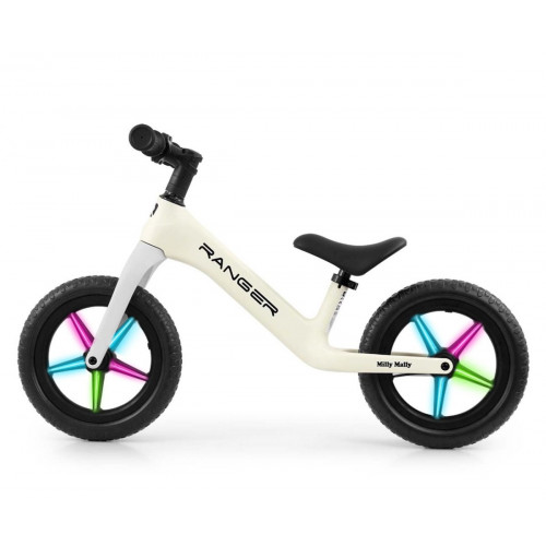 Detské odrážadlo/bicykel Ranger Flash svietiace disky - biela