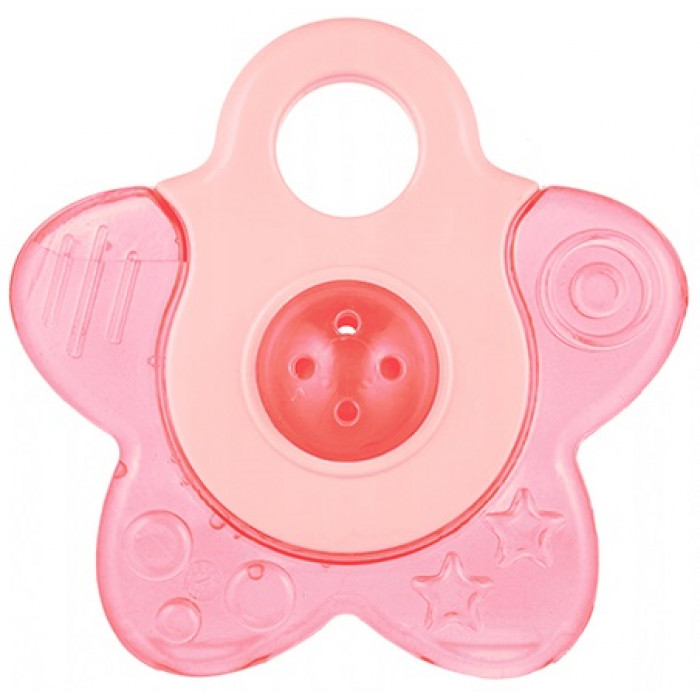 Canpol babies Hryzátko vodné s hrkálkou - Hvezdička - růžová