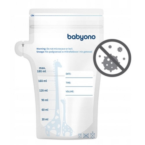 Vrecká na uskladnenie potravy BabyOno, 180 ml - 30ks