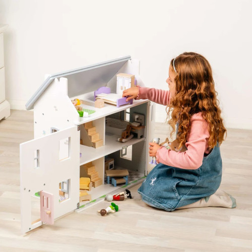 Bigjigs Toys Sada drevený nábytok do domčeka pre bábiky