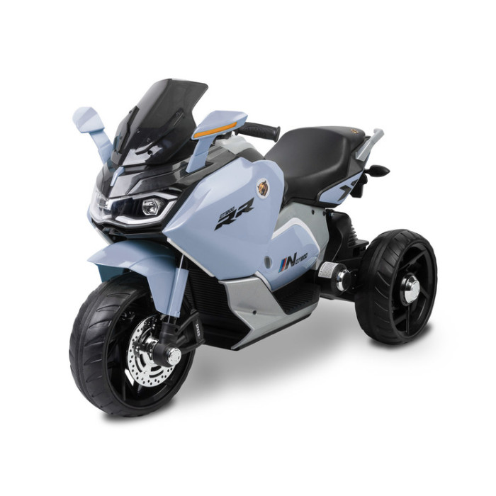 Elektrická trojkolka pre deti TOYZ – 2 motory, LED, USB, modrá