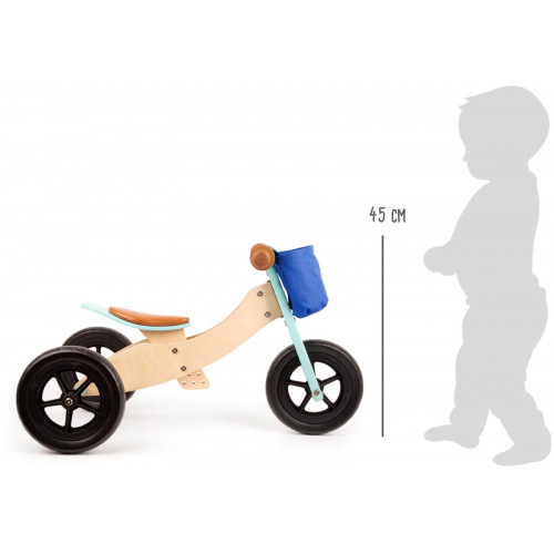 small foot Drevené odrážadlo Maxi 2 v 1 tyrkysové