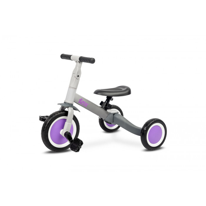 Multifunkčné detské odrážadlo a bicykel 4v1 Fox - sívé