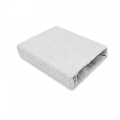 Mušelínové prestieradlo postieľky 60 x 120 NATURE double - šedé