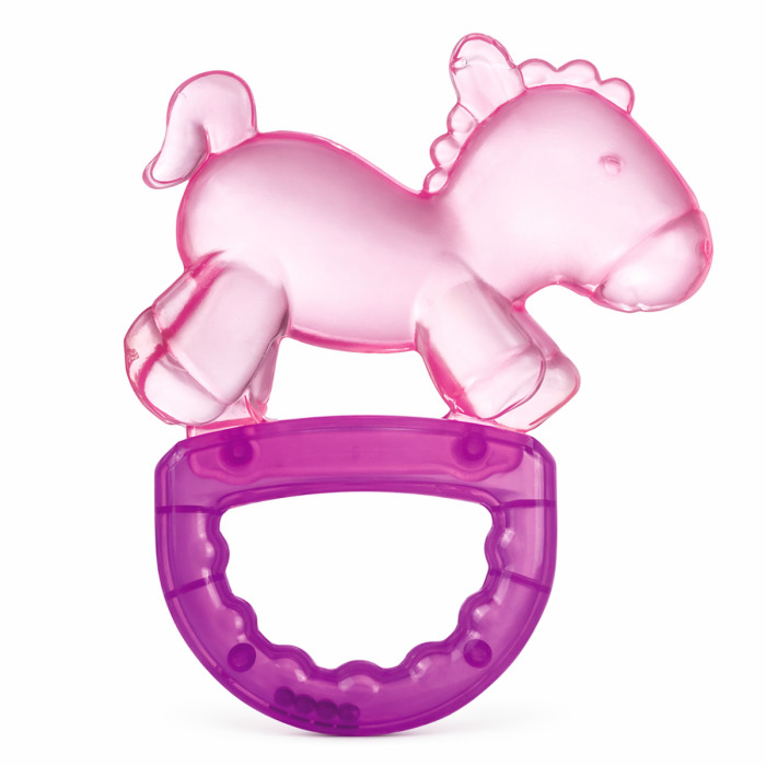 Hryzátko s hrkálkou Canpol Babies - Koník - ružový