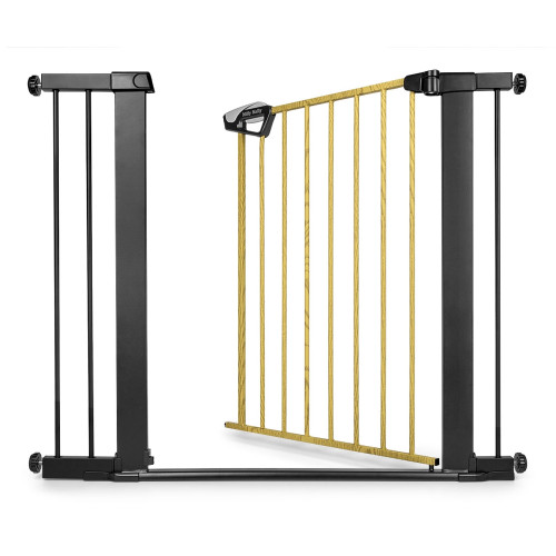 Detská bezpečnostná zábrana GUARDY 104 cm – bránka na schody a dvere (76–104 cm), čierna