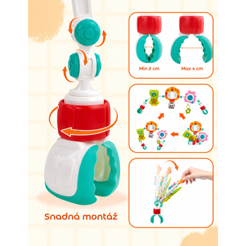 Senzorický oblúk na kočík Woopie Baby – so zvieratkami
